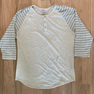Alternative Apparel Mens 3/4 Sleeve Henley